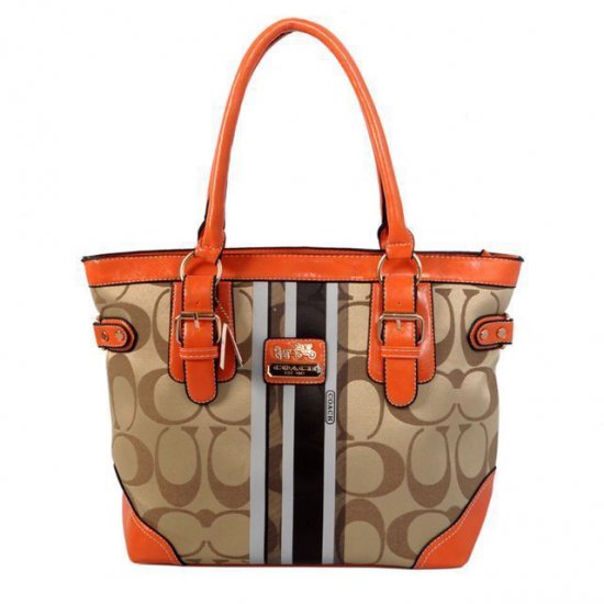 Coach In Signature Medium Khaki Totes BFA - Click Image to Close